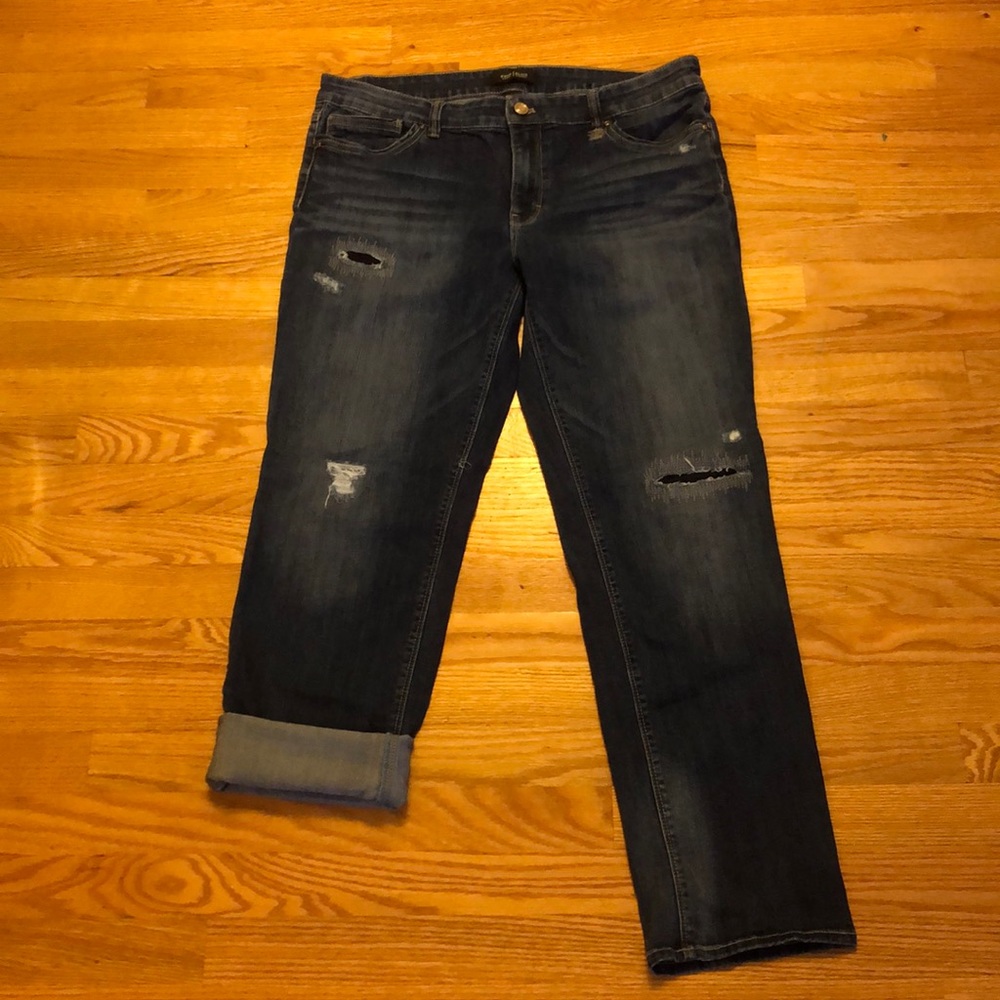WHBM - Straight Crop, distressed  sz 14
